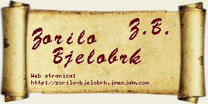 Zorilo Bjelobrk vizit kartica